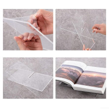 Chic Acrylic Desk Book Holder X Shape Small for Bibles, Art Books, and Decorative Display