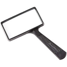 HD Glass Magnifying Glass, Scratch-Resistant Handheld Loupe with Non-Slip Grip for Seniors, Educational Hobby Lens