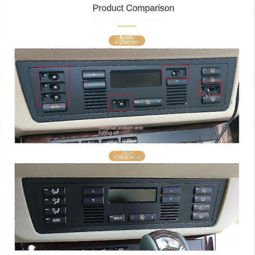 hg14Pcs Car Climate Control Conditioning Switch Button Covers for X5 E53 1999-2006 E39 1996-2002 6411 2
