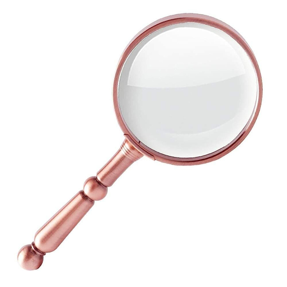 20X High Resolution Magnifying Glass for Scientific Documents, Jewelers Eye Loupe Tool, Bronze Finish, Glass Lens