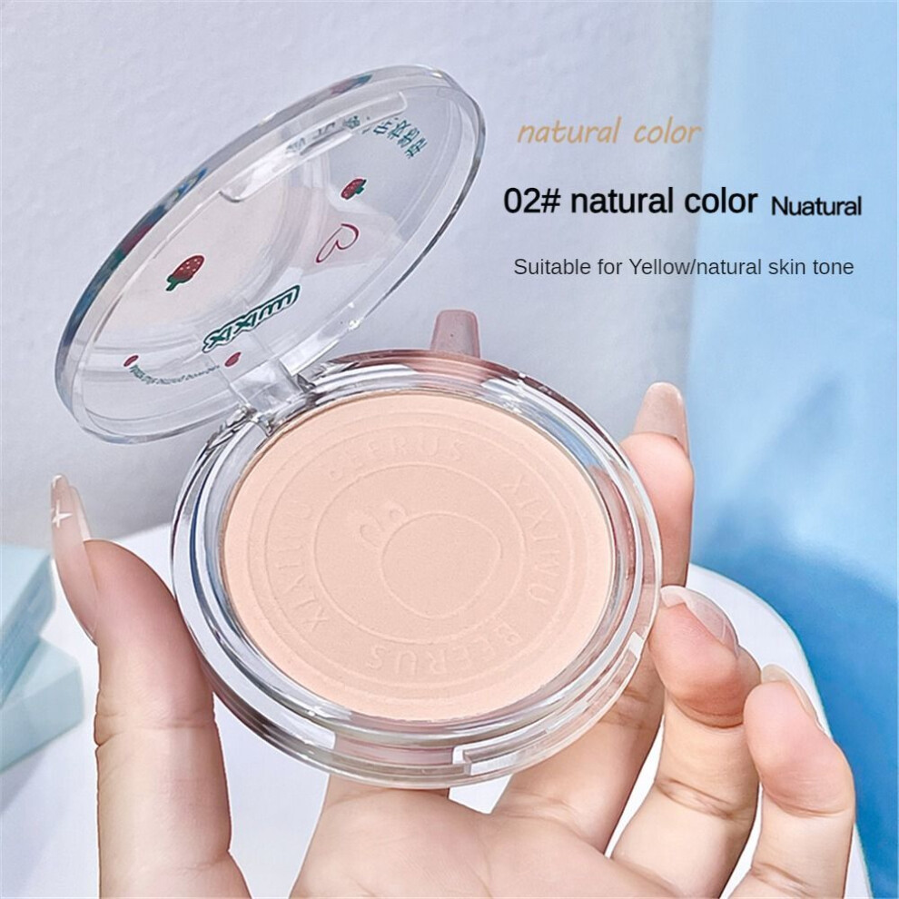 (color02) (1pc) Matte Makeup Powder Cake Oil Skin Oil Control Waterproof Not Take Off-image-OPC-PK6JHFF-NEW