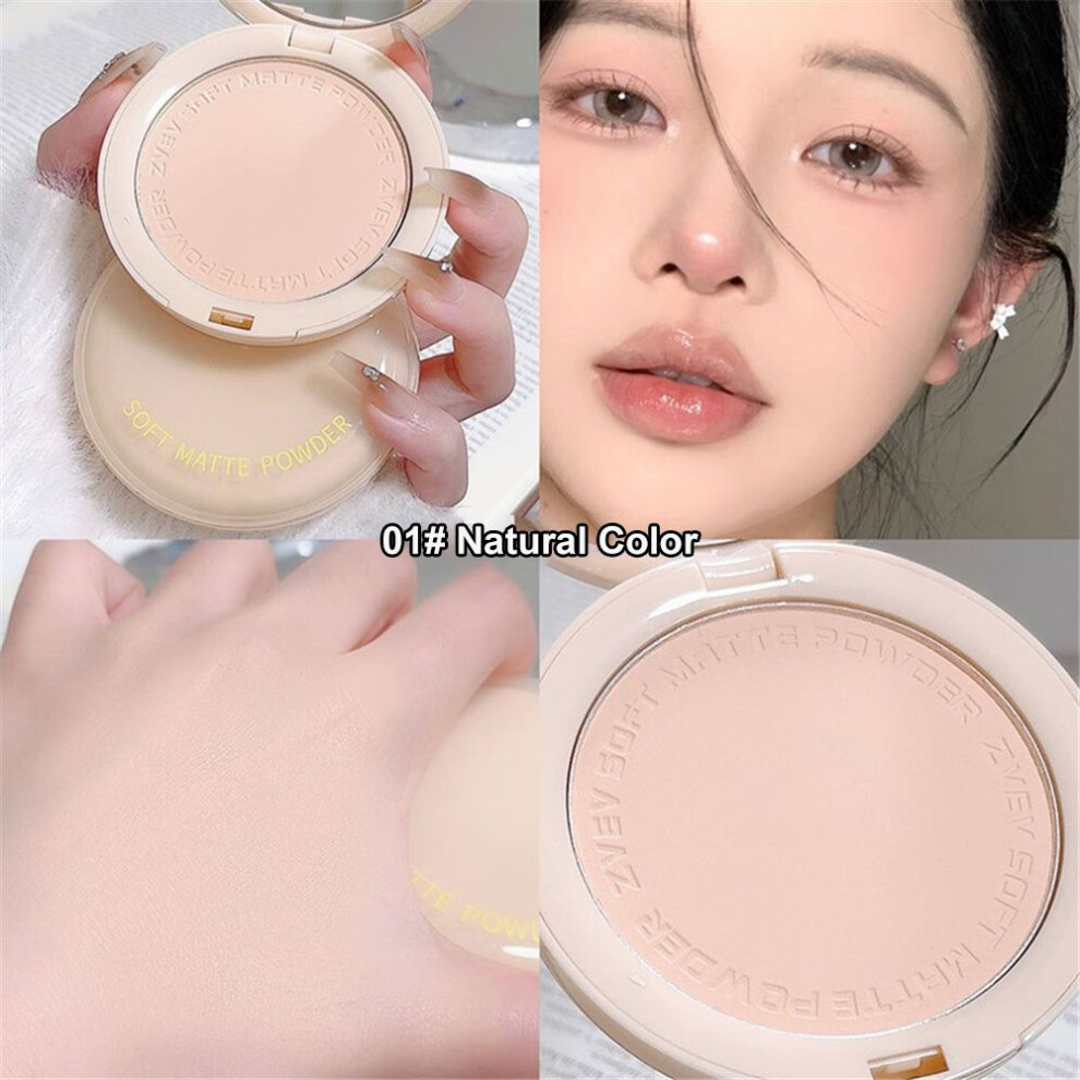 (color01) (1pc) Velvety Matte Powder Foundation Makeup Powder Oil Control Skin Smoothing-image-OPC-PK6JHKY-NEW