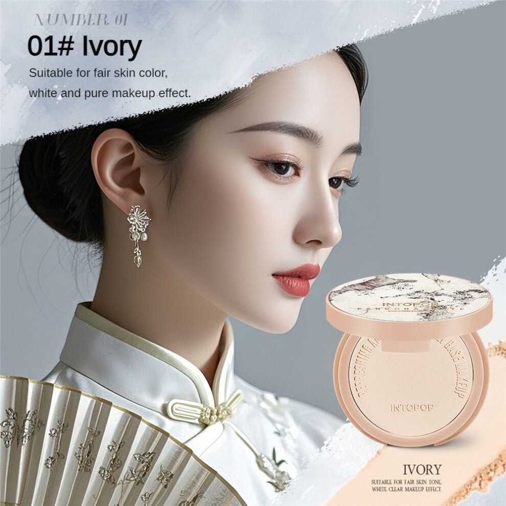 (color01) Hot Soft Light Clear Makeup Powder Cake Oil Control Waterproof Sweat No-image-OPC-PK6JJ5R-NEW