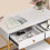 White Makeup Desk with 2 Drawers and Soft Cushion Stool Vanity Table 6