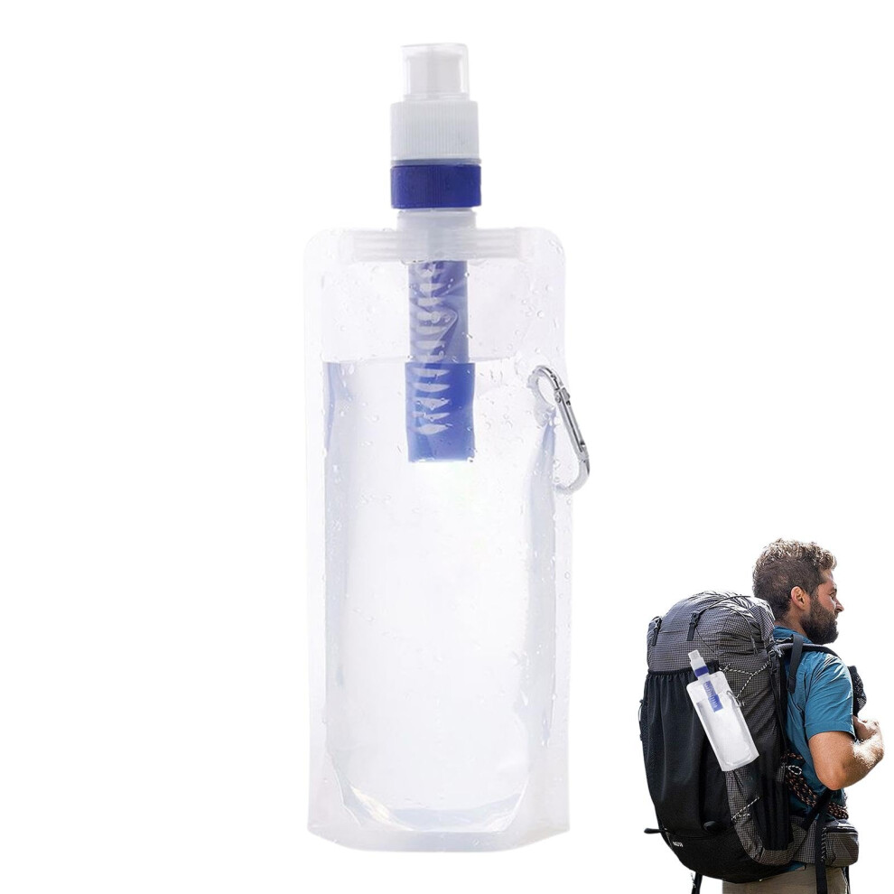 Foldable Water Filter Bottle, Reusable Filtered Water Bag with Straw, Compact Design for Travel and Outdoor Use-image-OPC-PK6JMD9-NEW