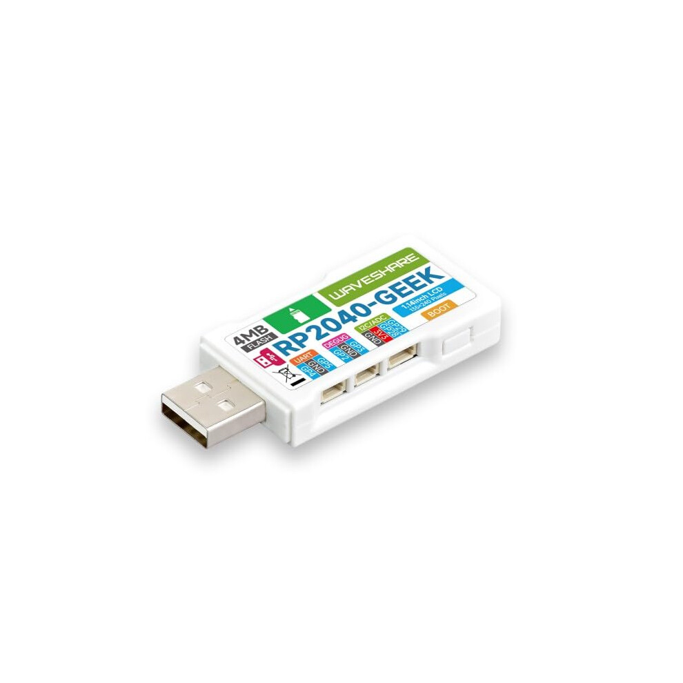Rp2040-Geek Development Board With 1.14 Inch 65K Color Lcd, Rp2040 Microcontroller, Compatible With Raspberry Pi Projects 6482260201856