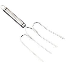 Roast Chicken Grill Fork Portable Hot Dog Turkey Cooking Tool for Home BBQ, Stainless Steel Meat Holder, Versatile Design