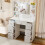 7 Drawers Vanity Makeup Desk Table Set Sliding LED Lights Mirror UK 4