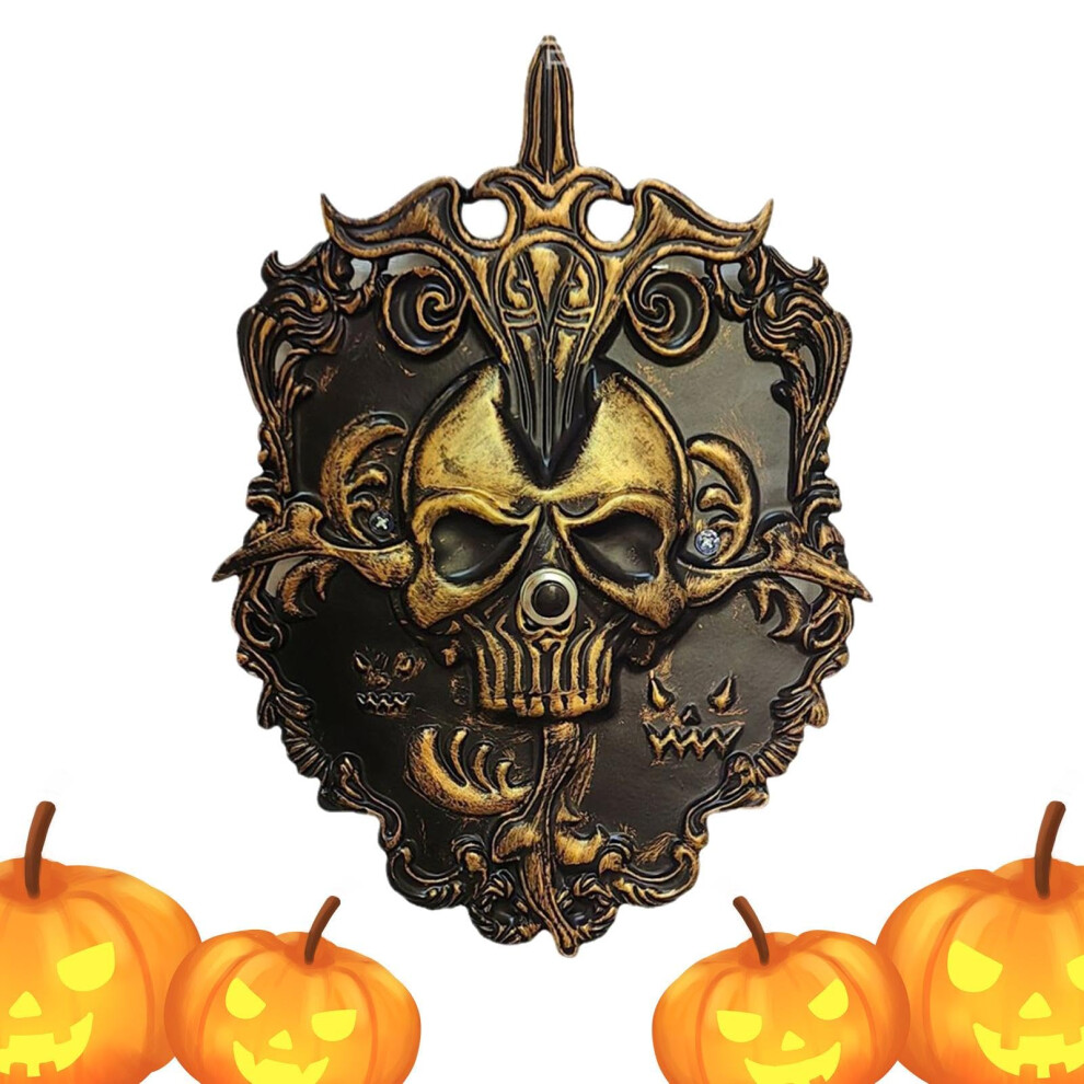 Skull Door Bell Halloween Decoration - Animated Scary Door Bell for Theme Parties and Haunted House Decorations-image-OPC-PK6JNPR-NEW
