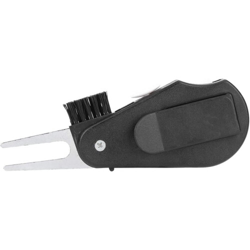 Multi-Function Golf Divot Tool with Tuning Fork, Ball Marker, Cleaning Brush, and Belt Clip for Golfers 1
