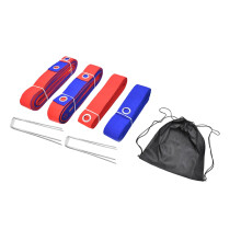Beach Volleyball Courts Grenzen Line Kits - Durable Webbing Marker for Outdoor Volleyball, Easy to Use, Red and Blue