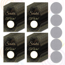 Pack of 24 DIY Scratch Cards, Self-Labelling Greeting Cards, Customizable Party Invitations, Unique Gift Ideas for Events