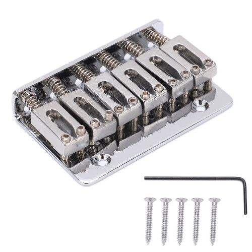 6-Saiten E-Gitarren-Brücke Silber Top Loading Verstellbar M00877 1