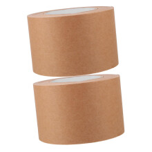 2 Rollen Packpapier Versand Doppelseitiges Klebeband Strapazierfähiges Braunes Papier Packband 50mm x 50m