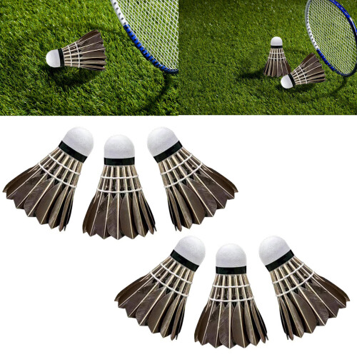 Duck Feather Badminton Shuttlecocks for Indoor Outdoor-6 pack 2