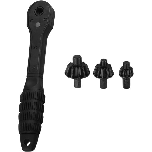 Multifunctional Wrench 5.1 cm Steel Socket Key Black Ratchet Tool for Bohrfutter Compatibility 2