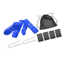Beach Volleyball Courts Boundary Line with Ground Nails, Durable Blue Tape Markers for Outdoor Use