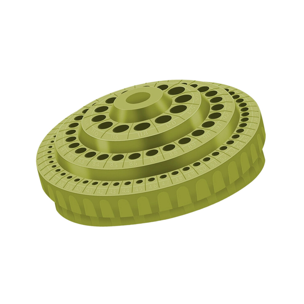 Plastic Drill Bit Storage Case Rotating Bur Holder-Light Green 7754000000203
