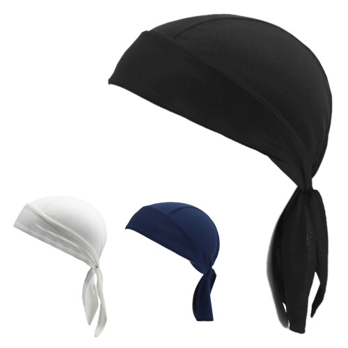 Quick Dry Head Wrap Bicycles Sweat Wicking Cap Cycling-White 1