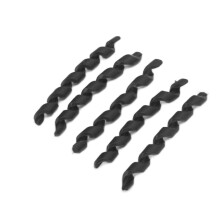 Set aus 5 TPR-Gummifahrrad-Linien-Protektoren Schwarz Spiral-Design Einfach zu installieren