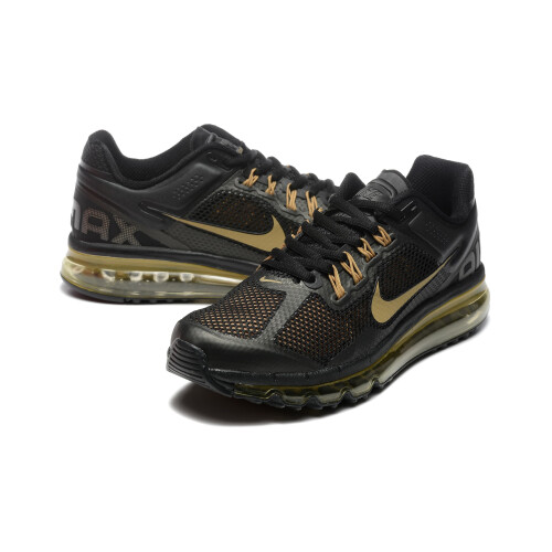 (EUR38.5) Air Max 2013 'Black Metallic Gold' 1
