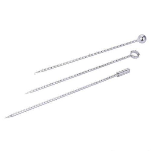 60x Stainless Steel Cocktail Picks Martini Picks Set -JA e 1