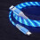 (Style C, Multicolor) 1m Glowing 3A Fast Charging Type-Cle High-Speed Flowing Streamer Light LED Data Transfer USB 1