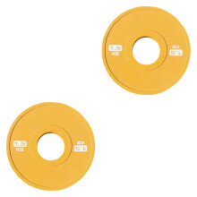 Change Plates for 2 Inch Barbell - 2 x 1.5 kg Yellow Weight Plates for Strength Training and Weightlifting