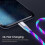 (Style B, Multicolor) 1m Glowing 3A Fast Charging Type-Cle High-Speed Flowing Streamer Light LED Data Transfer USB 4
