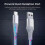 (Style B, Multicolor) 1m Glowing 3A Fast Charging Type-Cle High-Speed Flowing Streamer Light LED Data Transfer USB 3