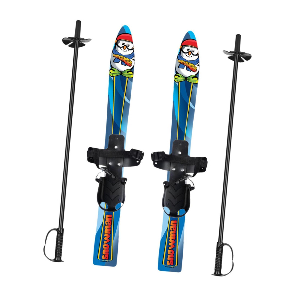 Short Skis for Snow Snowblades with Poles for Kids Boys Girls Winter Outdoor Leisure Equipment Ski Blades 100cm-image-OPC-PK6JVHQ-NEW