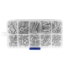 Kit di viti in acciaio inossidabile 304 a testa a cupola #6-32UNC 250 pezzi