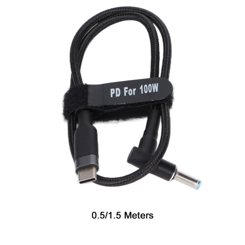 PD100W Câble pour ordinateur portable 0,5 m noir, 20V/5A, Type-C 2
