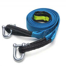Tow Strap, Heavy-Duty Towing Cable with U-Hook, 10 Ton Capacity, 20 Feet Long, Compatible with Cars and Trucks