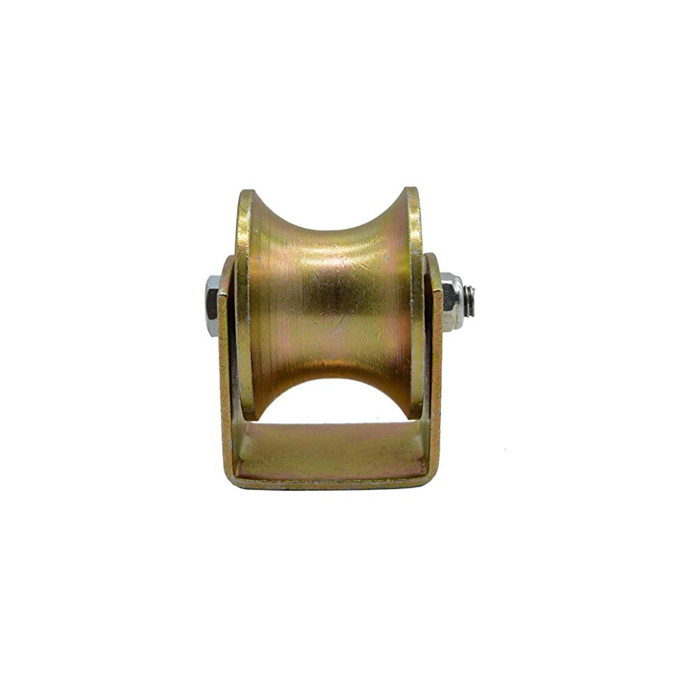Pulley Belt Wheel U Shaped Groove Sliding Gate Roller With Bracket Heavy Duty 45# Steel Casters For Barn Doors And Industrial Carts 6447073222511