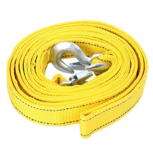 Tow Rope Heavy Duty Tow Strap 5T Load Capacity 4m Yellow Rope for ATVs Trucks Off-Road Recovery Use