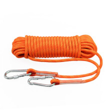 Double Hook 10mm Orange Climbing Rope 30m Durable for Adults Climbing Gym Outdoor Adventure