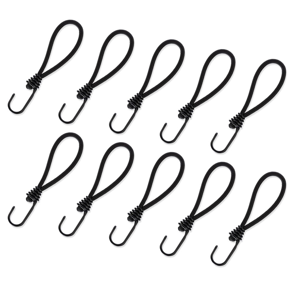 10Pcs Tent Fixation Cable Cord Carabiner Hooks Elastic For Camping Outdoor Use, Durable And Lightweight 6447073224072