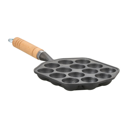 Living And Home 14-Hole Cast Iron Takoyaki Pan 2