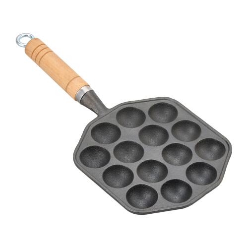 Living And Home 14-Hole Cast Iron Takoyaki Pan 1