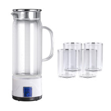 Ionizer Bottle 1000ml Fast Electrolysis 3 Minutes Glass Texture Ideal for Home Office and Travel Use White