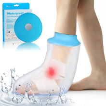 Waterproof Ankle Cast Cover for Kids, Non-Slip Bandage Protector for Ankle Injuries, Fits Most Sizes, Durable Material