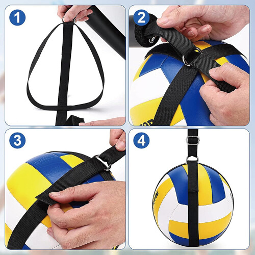Practical Volleyball Spikes Trainer, Black Spring Training Equipment, Skill Development Belt for Jump Training 2