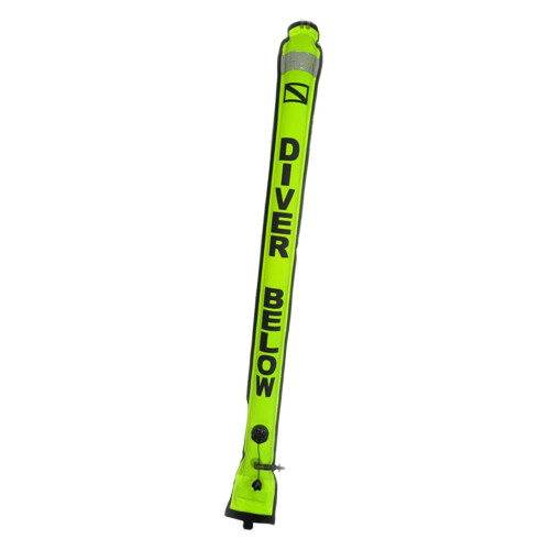 Diving Surface Marker Buoy, High Visibility Dive Flag with Reflective Strip, Durable Diving Equipment Accessory