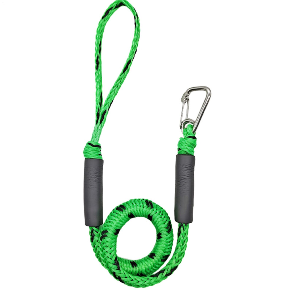 Boat Ropes With Eyelet And Carabiner Hook, Green Kayak Mooring Lines For Motorboats, Pontoons, And Rafting Accessories 6947110711560