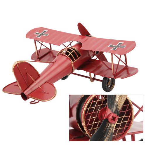 Schöner roter Doppeldecker-Flugzeuganhänger für retro Haus- oder Bürodeko 2