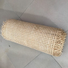 Woven Rattan Webbing Roll 70x350cm Natural Reed Material for Furniture Repair, Open Mesh for Cabinets, Doors, Beds, Tables, Shelves