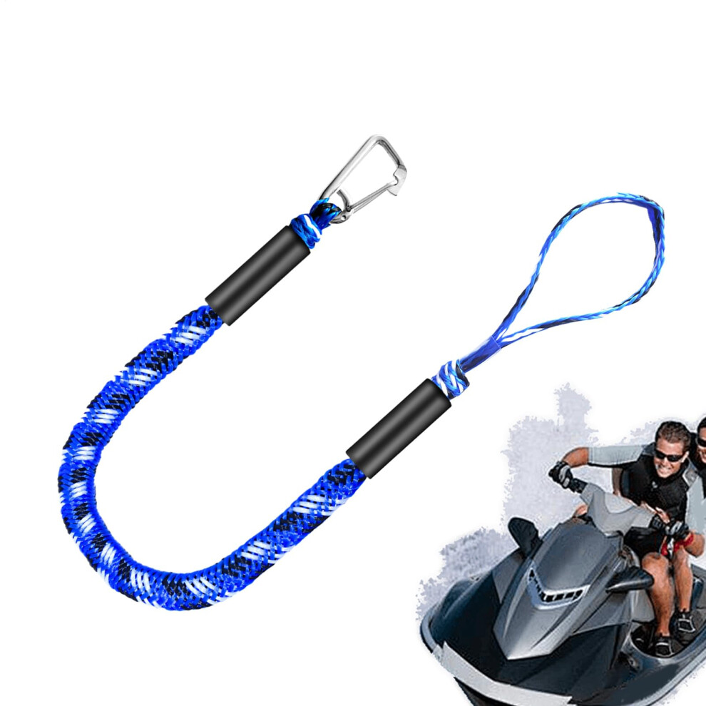 Boat Ropes For Securing With Eyelet - Anchor Lines With Carabiner For Pontoon Boats And Water Sports Vehicles In Blue, 10M Length 6038364847331
