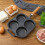 Living And Home 4-Hole Cast Iron Frying Pan 1