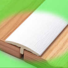 T-Shape Floor Transition Strips, Self-Adhesive PVC Door Threshold Reducer, 35" x 1.6" White for Wheelchair Laminate Flooring